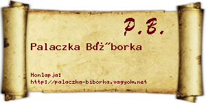 Palaczka Bíborka névjegykártya